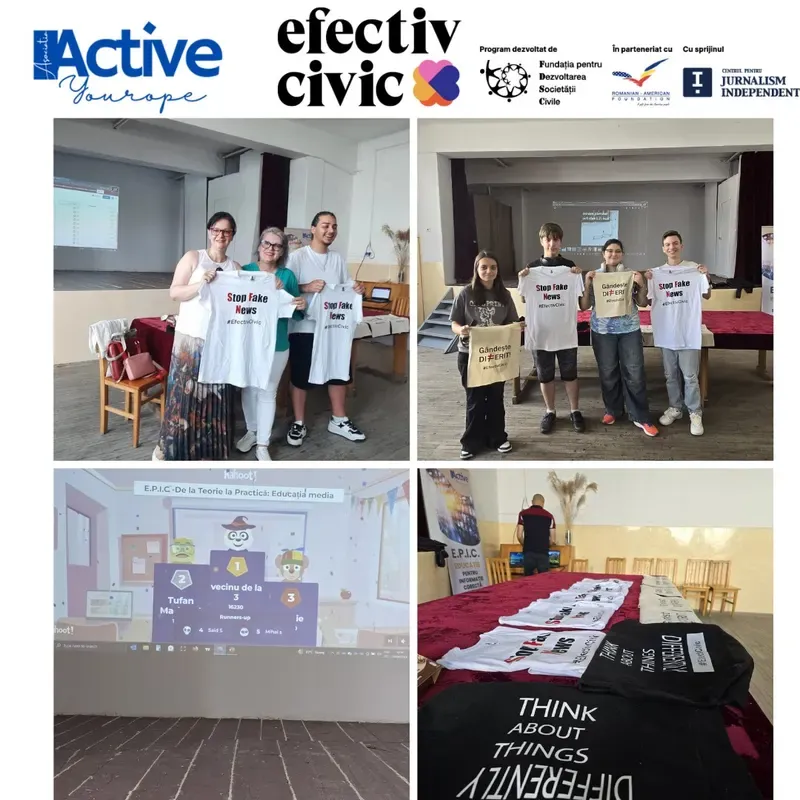 Students during a Kahoot session organized as part of the E.P.I.C. project